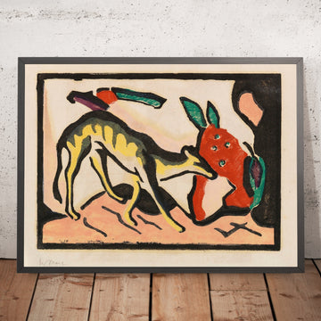 A framed image of 