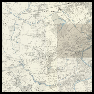 Eine alte Ordnance-Survey-Karte des Borough of Hounslow