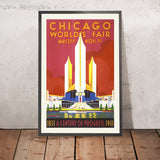 Poster di viaggio di Chicago: World’s Fair — A Century of Progress di Weimer Pursell, 1933 