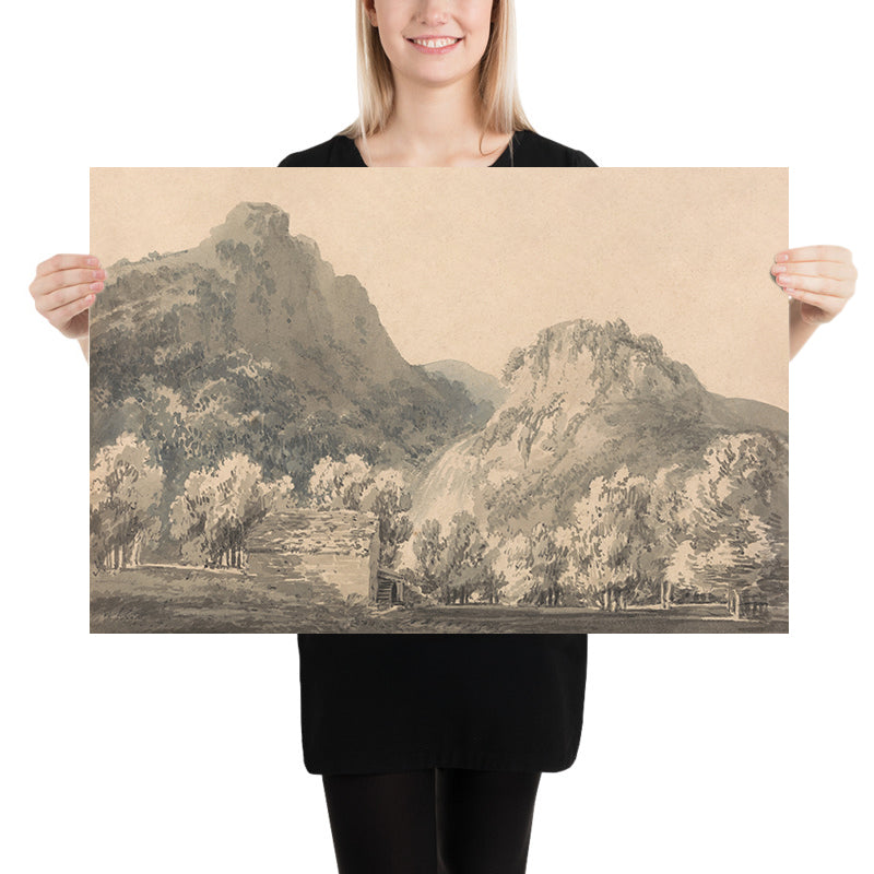 Wasserfall von Lodore, Cumberland von Turner, 1800 