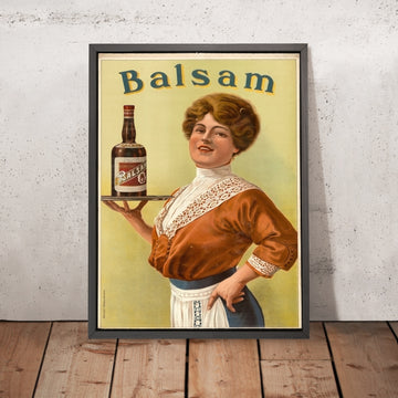 A framed image of Balsam Vintage Drinks Advertising Poster by Gérard Portielje, 1911