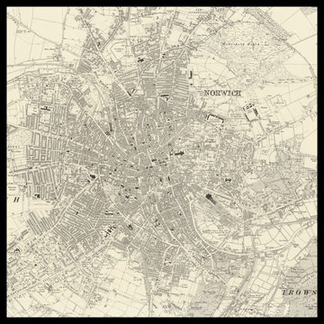 An old Ordnance Survey map of Norwich