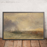 Stormy Sea Breaking on a Shore by Turner, 1840