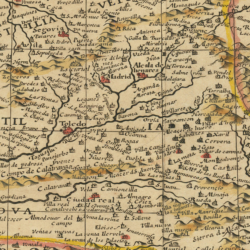Old Camino de Santiago Route Map by The Unique Maps Co & Jansson: Spain, Portugal, Pyrenees, Camino Francés