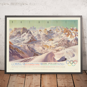 Alte Karte von Cortina d&