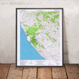 Old Map of Cambria, California by USGS, 1959 – Moonstone Beach, Santa Rosa Creek & Highway 1