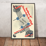 London to Paris Rail & Boat Travel Poster by Roger de Valerio, 1930