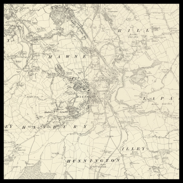 Eine historische Ordnance-Survey-Karte von Oldbury