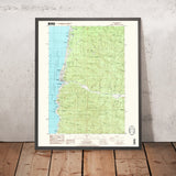 Map of Yachats, Oregon by USGS, 1984 – Cape Perpetua & Siuslaw National Forest