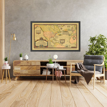 Mappa antica dei voli di Charles A. Lindbergh di Clegg, 1928: Storia dell&