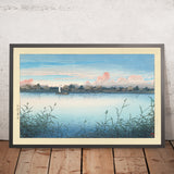 Segelboot auf einem See im frühen Herbst, Urayasu von Hasui Kawase 1935 