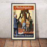 Philadelphia-Reiseposter: Go by… von Pennsylvania Railroad, 1955 