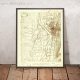 Old Map of Albuquerque, New Mexico by USGS, 1934 – Rio Grande River & Grant