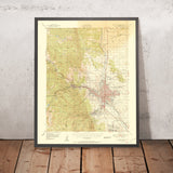 Old Map of Colorado Springs, Colorado by USGS, 1951 – Manitou Springs, Pikes Peak & Garden of the Gods