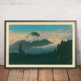 Mt Fuji in the Evening near Suson by Hasui Kawase 1935