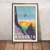 Austria Travel Poster: Holidays in Austria by Joseph Binder, 1930s