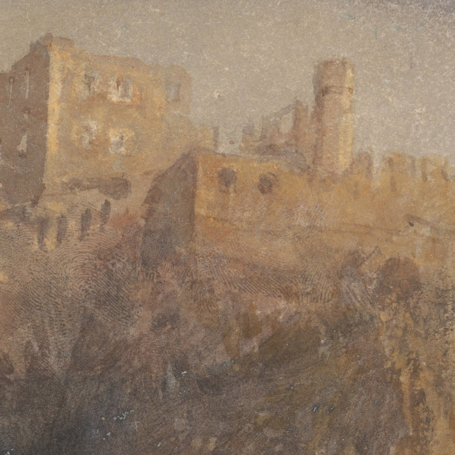 Rheinfels Blick auf Katz und Gourhausen von Turner, 1817 