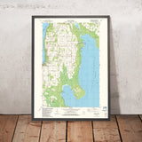 Map of Sister Bay, Wisconsin by USGS, 1982 – Door County, Lake Michigan & Peninsula State Park