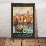 Saint-Malo Reiseplakat: La Côte d’Émeraude von Maurice Toussaint 