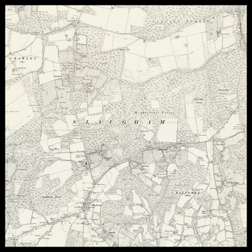 An old Ordnance Survey map of Horsham