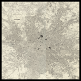 Mappa antica personalizzata di Manchester 