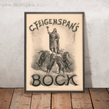 C. Feigenspan’s Vintage Bock Beer Poster by Herman Bartsch, 1887