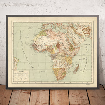 Antica mappa araba ottomana dell&