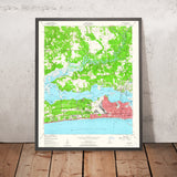 Old Map of Biloxi, Mississippi by USGS, 1954 – Mississippi Sound & D'Iberville