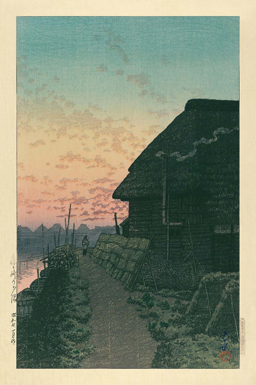 Tramonto a Morigaseki di Hasui Kawase, 1935 