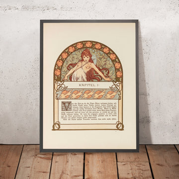 A framed image of Ilsee, Princess of Tripoli by Alphonse Mucha, 1901