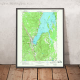 Old Map of Lake George, New York by USGS, 1966 – Adirondack Park, Bolton Landing & Fort William Henry