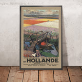 Holland Travel Poster: Visitez les champs de fleurs by Chemins de fer néerlandais, 1903