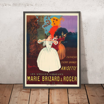 A framed image of Marie Brizard & Roger Vintage Anisette Poster by Leonetto Cappiello, 1912