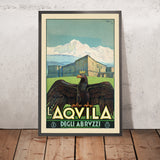L'Aquila Reiseposter: Degli Abruzzi von Noni Umberto, 1934 