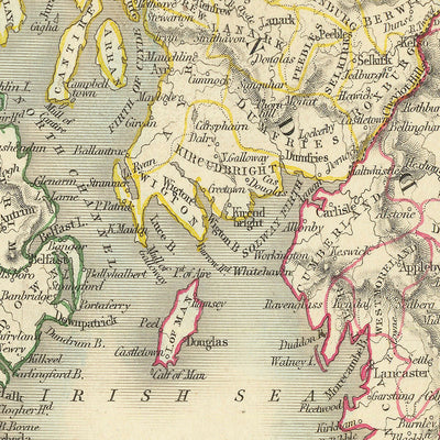 Old Map of the British Isles by Tallis, 1851: The Last Great Decorative Map