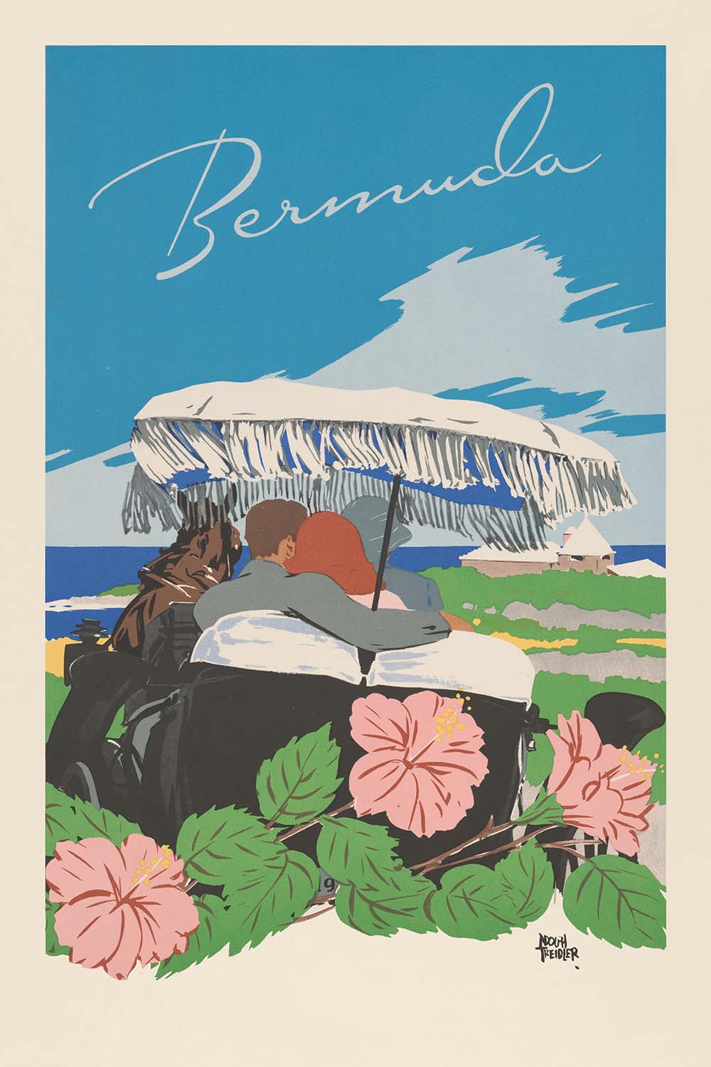 Bermuda Travel Poster: Bermuda by Adolph Treidler, 1940