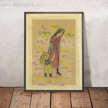 A framed image of Two Children by August Macke, 1912