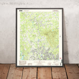 Map of Travelers Rest, South Carolina by USGS, 1983 – Greenville, Paris Mountain State Park & Lake Robinson