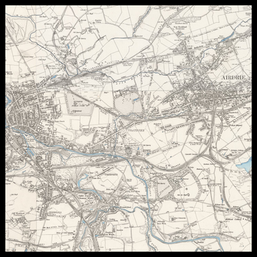 Eine historische Ordnance-Survey-Karte von Coatbridge