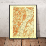 Old Map of Manchester, Vermont by USGS, 1900 – Dorset, Arlington & Equinox Mountain