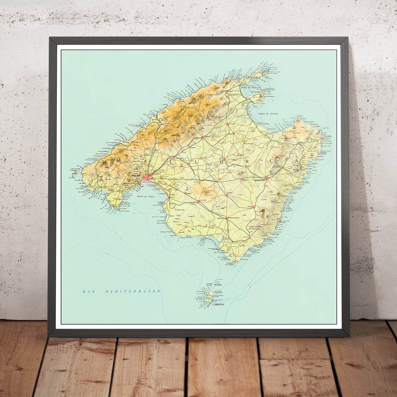 Old Topographic Map of Mallorca (Majorca), Spain, 1963: Palma, Serra T ...