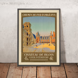 Poster da viaggio della Valle della Loira: Château de Blois, Cour Intérieure di Constant Duval 