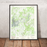 Map of Mineral Wells, Texas by USGS, 1984 – Brazos River & Lake Mineral Wells