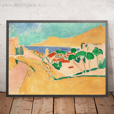 A framed image of Collioure en août (Collioure in August) by Henri Matisse, 1911