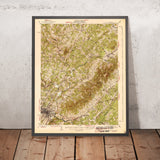 Old Map of Charlottesville, Virginia by USGS, 1939 – University of Virginia, Monticello & Rivanna River