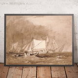 Scène de navigation, avec des pêcheurs par Turner, 1815 