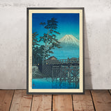 Mt. Fuji al chiaro di luna, Ponte Kawai di Hasui Kawase, 1935 