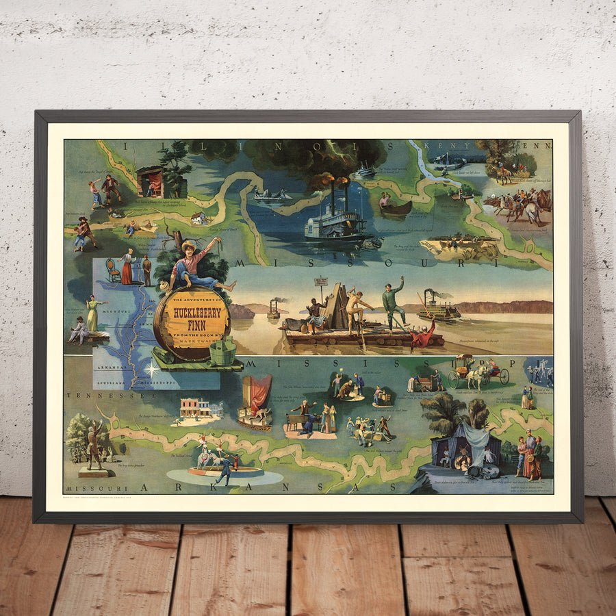 Le avventure di Huckleberry Finn di Henry, 1959: Fiume Mississippi, San Pietroburgo, Il Cairo, Casa Wilks, Grangerfords 