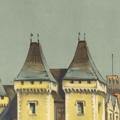 Pau Travel Poster: Winter and Summer Resort by Chemins de fer d’Orléans et du Midi, 1910