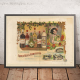 Compagnie Franco-Belge d’Alimentation Vintage Drinks Advertising Poster by Pierre Sauvage, 1910